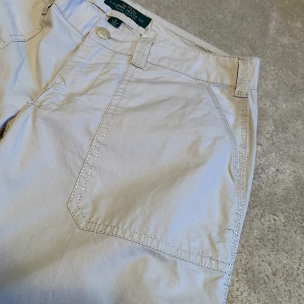 LRL Lauren Jeans Co. Ralph Lauren 100% Cotton Stone Khakis Size 2 - Picture 6 of 10